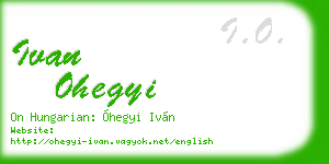 ivan ohegyi business card